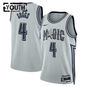 Camiseta Niños NBA Orlando Magic Jalen Suggs 2024-25 Nike City Edition Gris Swingman